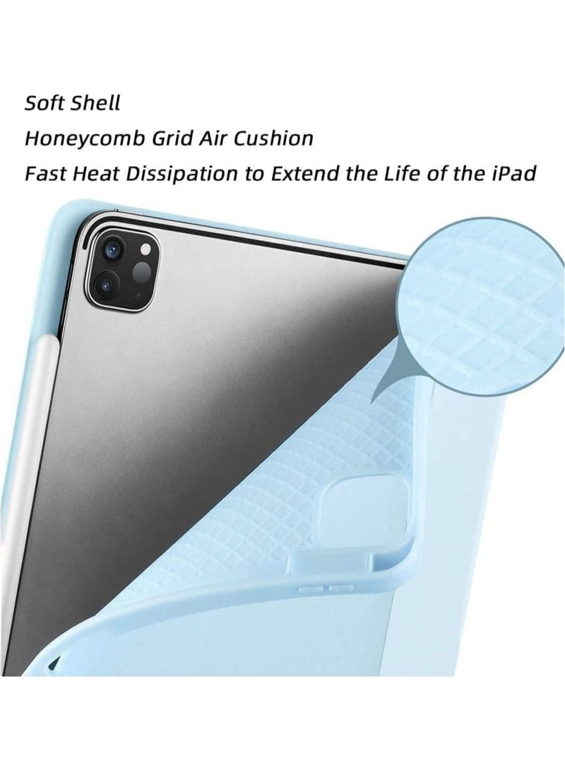 Case for iPad Pro 11 Inch 2021(3rd Gen)/2020(2nd Gen) with Pencil Holder [Support iPad 2nd Pencil Charging/Pair] Slim Trifold Stand, Smart Protective Case Cover - Image 3