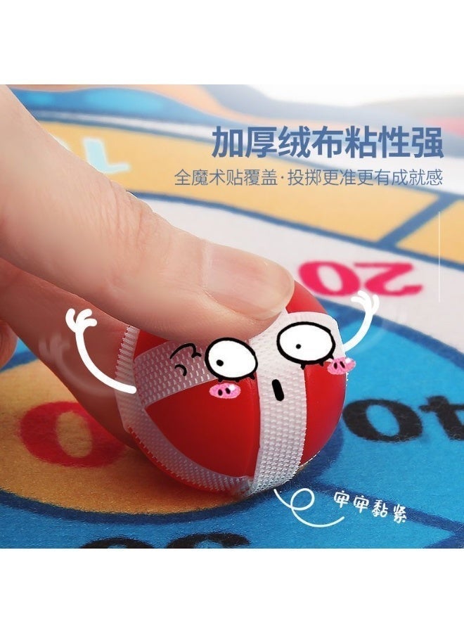 Miamia Darts board game, sticky ball throwing and children's shooting game, indoor and outdoor puzzle toys, (board+three balls) - Image 4