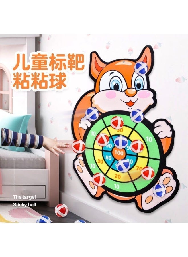 Miamia Darts board game, sticky ball throwing and children's shooting game, indoor and outdoor puzzle toys, (board+three balls) - Image 2