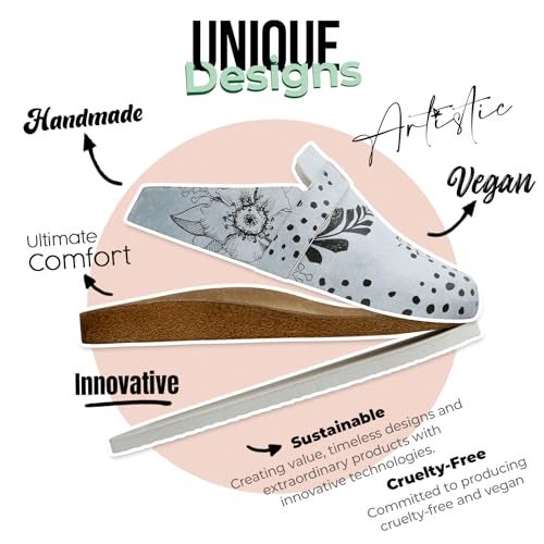 DOGO Clogs for Women – Vegan Leather and Handmade Women’s Mules & Clogs Birds Chirping Design, Size 5 - Image 3