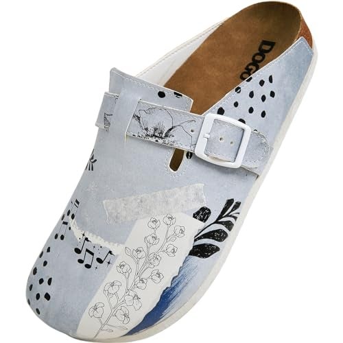 DOGO Clogs for Women – Vegan Leather and Handmade Women’s Mules & Clogs Birds Chirping Design, Size 5 - Image 5