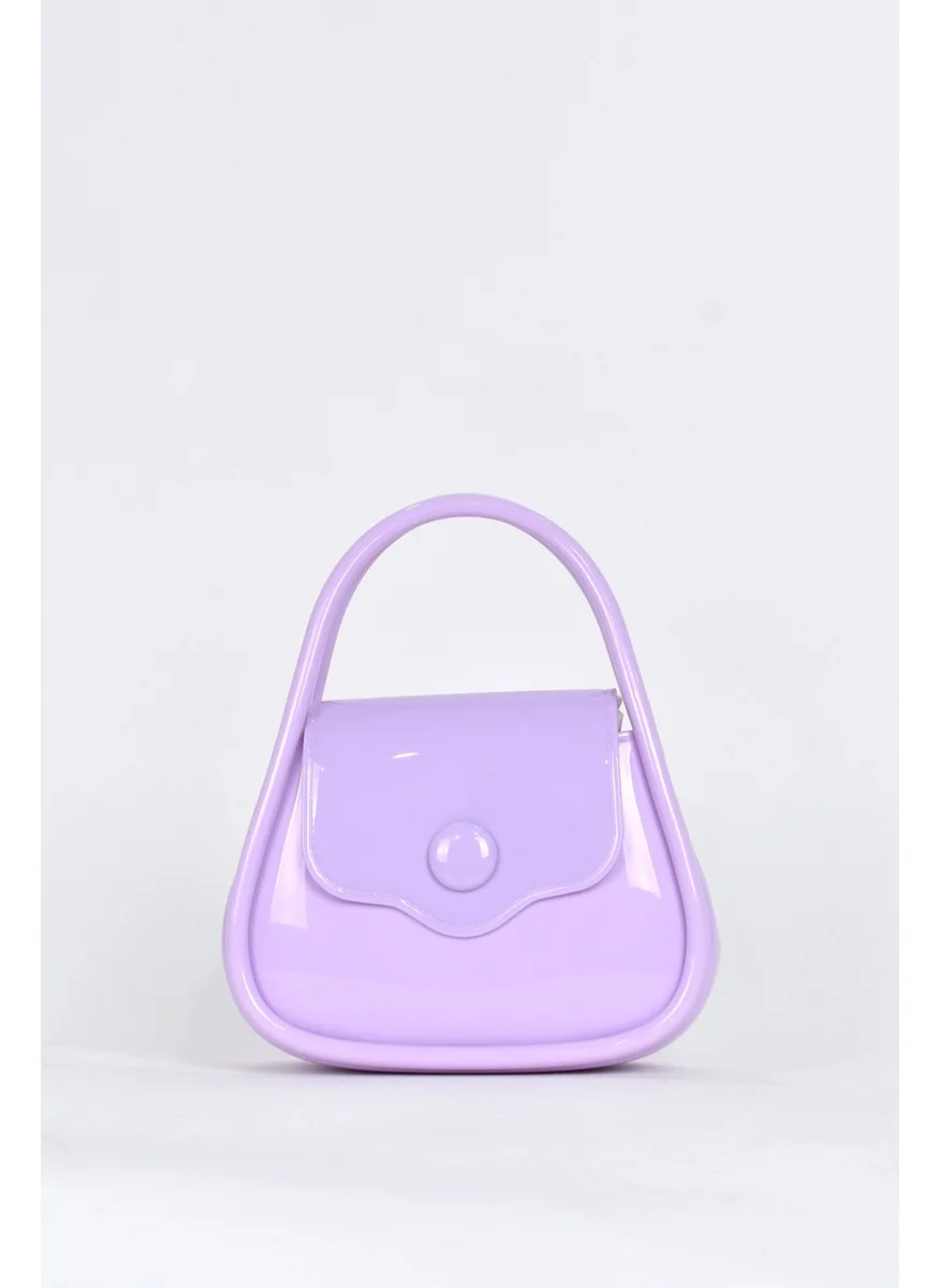Elatae Women's Shoulder Strap Silicone Crossbody Bag Lilac 26660