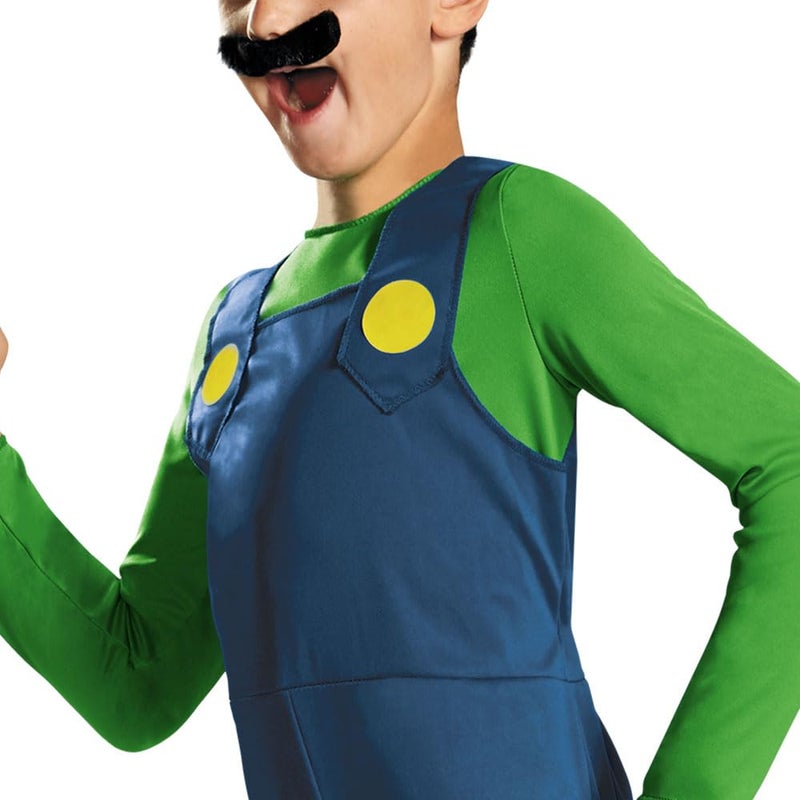 Disguise Nintendo Super Mario Brothers Luigi Classic Boys Costume, Large/10-12 - Image 3