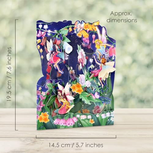 SANTORO Swing Card, 3D Pop Up Greeting Card - Fairies - For Her, For Kids, Girls, For Mum, Birthday - Image 5