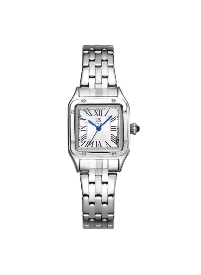 كينيث سكوت Women's Analog Display Watch With Silver Stainless Steel Strap - K25512-SBSW