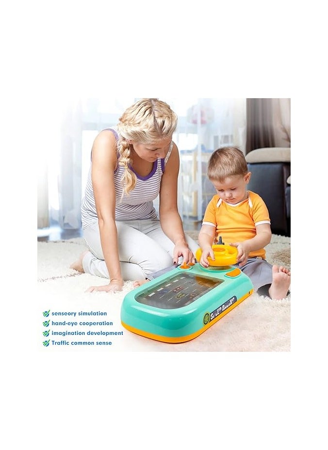 FUN MOMENT - Car racing simulation game for children with a steering wheel and sound effects - Image 1