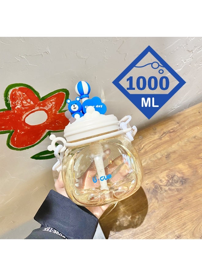 LITTLE SURPRISE BOX White & Blue Carnival theme Kids Water Bottle 1000ml  - Image 2
