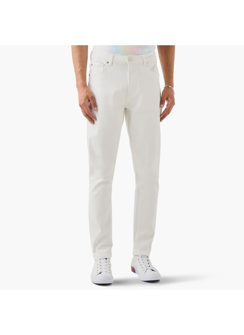 Lee Cooper Lee Cooper Skinny Fit Jeans with Button Closure and Pockets