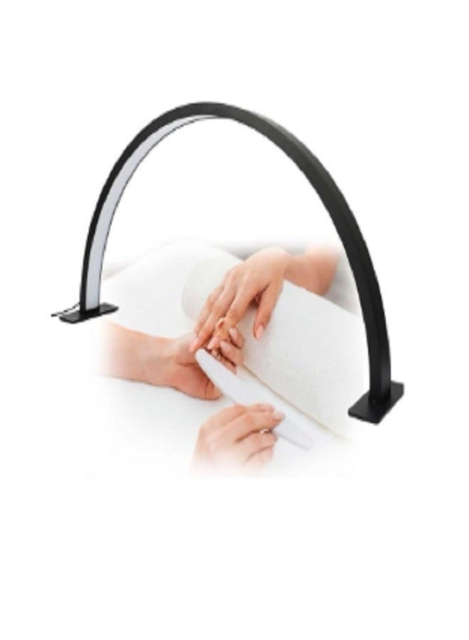 Bukela Half Moon Nail Desk Lamp,Lash Light Led Nail Tech Lamp for Desk,Half Moon Light,Estheticians Table Lamp for Lash Eyelash Extension Black,55*30cm - Image 1