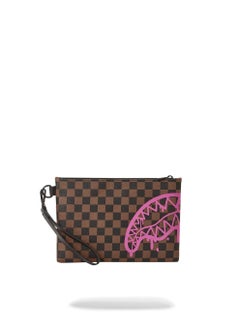 PINK DRIPPIN SHARKS CROSS-OVER CLUTCH