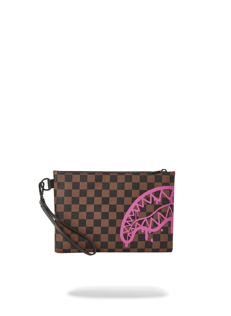 SPRAYGROUND - PINK DRIPPIN SHARKS CROSS-OVER CLUTCH - Image 1