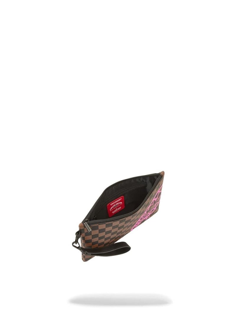 SPRAYGROUND - PINK DRIPPIN SHARKS CROSS-OVER CLUTCH - Image 1
