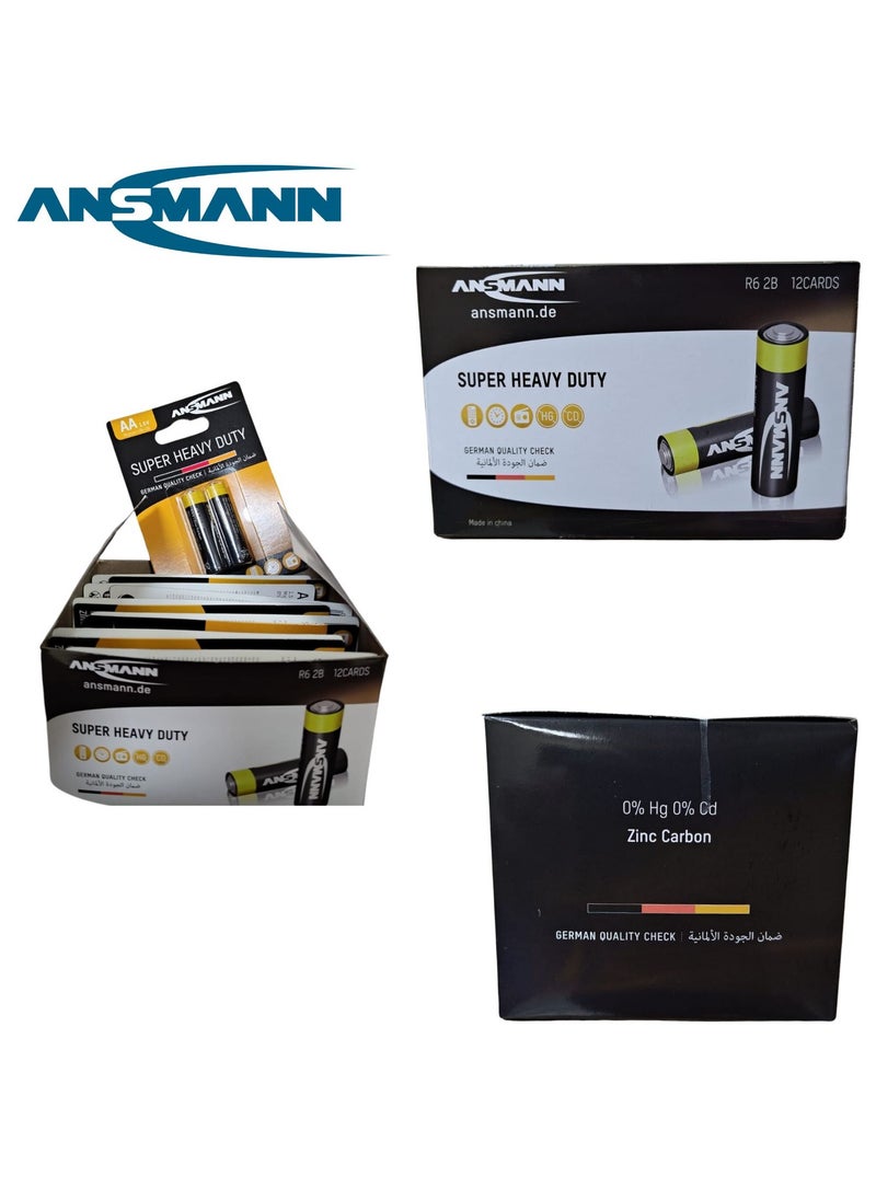 ANSMANN Ansmann Super Heavy Duty Zinc LR-6 AA/LR 03 - AAA Batteries 24 pieces Value Pack Box Pack (AA)  - Image 4