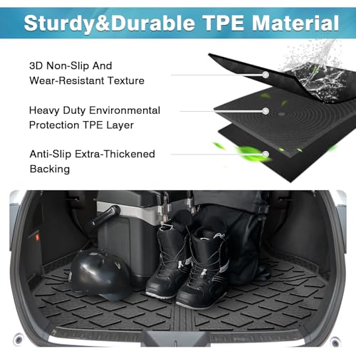 Mixsuper Cargo Liner for Toyota Venza 2021-2025 Cargo Mat All Weather Rear Trunk Liner Black - Image 4