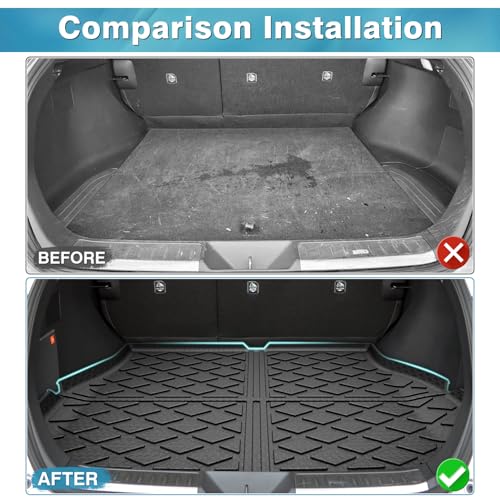 Mixsuper Cargo Liner for Toyota Venza 2021-2025 Cargo Mat All Weather Rear Trunk Liner Black - Image 3