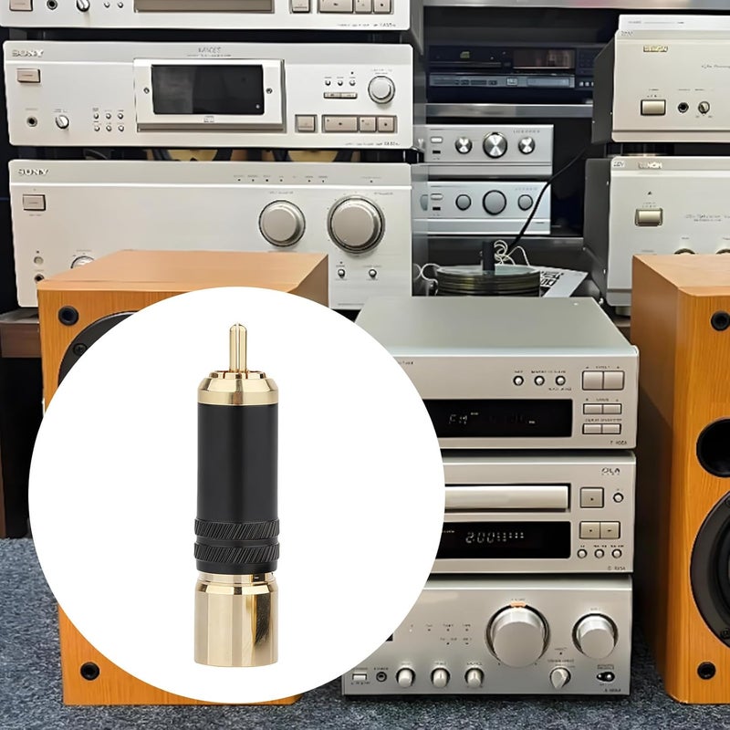 ordinarYone Gold Plated Sound Connector Plug Enhances Transmission And Reduced Interferences Double Shielding Design - Image 1