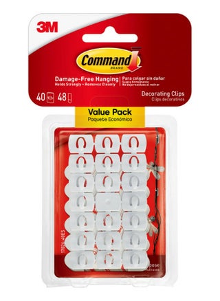 Command Decorating Clips, 40 Clips and 48 Command Strips, Damage Free Hanging Light Clips with Adhesive Strips, No Tools Small Wall Clips for Hanging Lights and Cables for Christmas Decorations - pzsku/ZB86B981CDDF7D3E8F0CCZ/45/_/1740982608/d2a02926-07e2-4443-a2c5-2e63b8ee893e