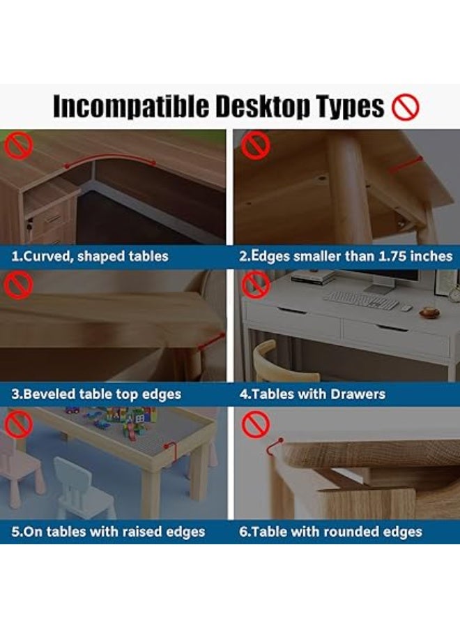 صينية موسع مكتب للطاولة والكرسي والمكتب، موسع دعم مسند ذراع الكمبيوتر للمكتب، حامل مسند مرفق مريح وقابل للطي ودوار، حامل وسادة مسند ذراع ومعصم قابل للتعديل والدوران - Image 3