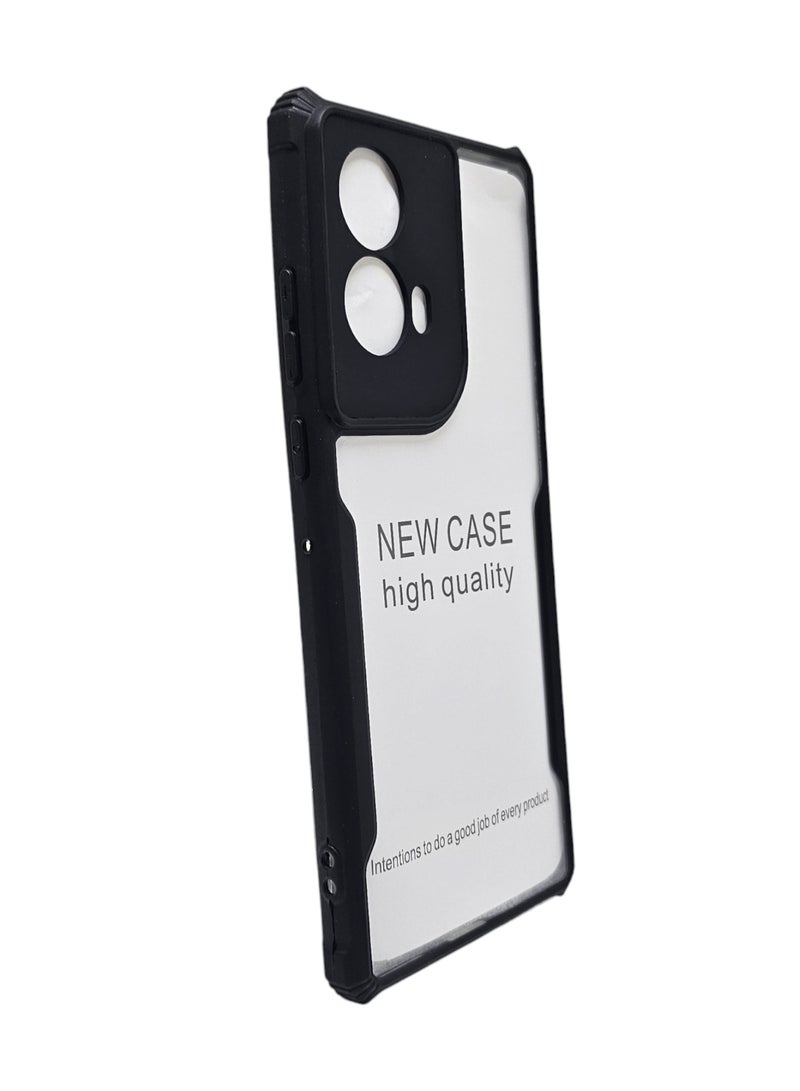 غطاء حماية خلفي لهاتف موتورولا موتو G85 - أسود - Image 2