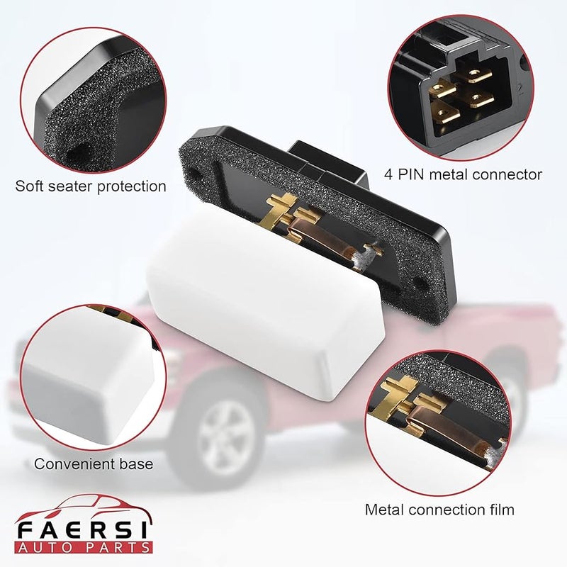 FAERSI HVAC Fan Blower Motor Resistor Replacement for 1994-2008 Dodge Ram 1500 2500 3500 Pickup,1993-1999 Grand Cherokee Replaces RU109 973020 4720278 68004241AA 6800459AA 5012212AA HVAC Fan Resistor - Image 4