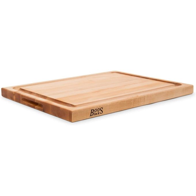 CB SERIES MAPLE CUTTING BOARD WJUICE GROOVE 15 THICK BUTCHER BLOCK WOODEN REVERSIBLE KITCHEN PREP CHOPPING SLAB WRECESSED FINGER GRIPS EDGE GRAIN CONSTRUCTION 24 X 18