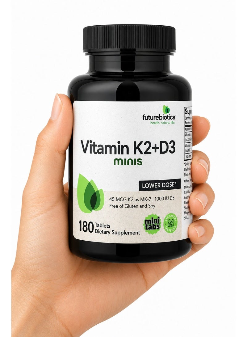 Futurebiotics, Vitamin K2 + D3 Minis, 180 Tablets - Image 2