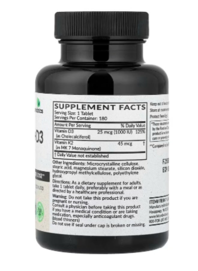 Futurebiotics, Vitamin K2 + D3 Minis, 180 Tablets - Image 4