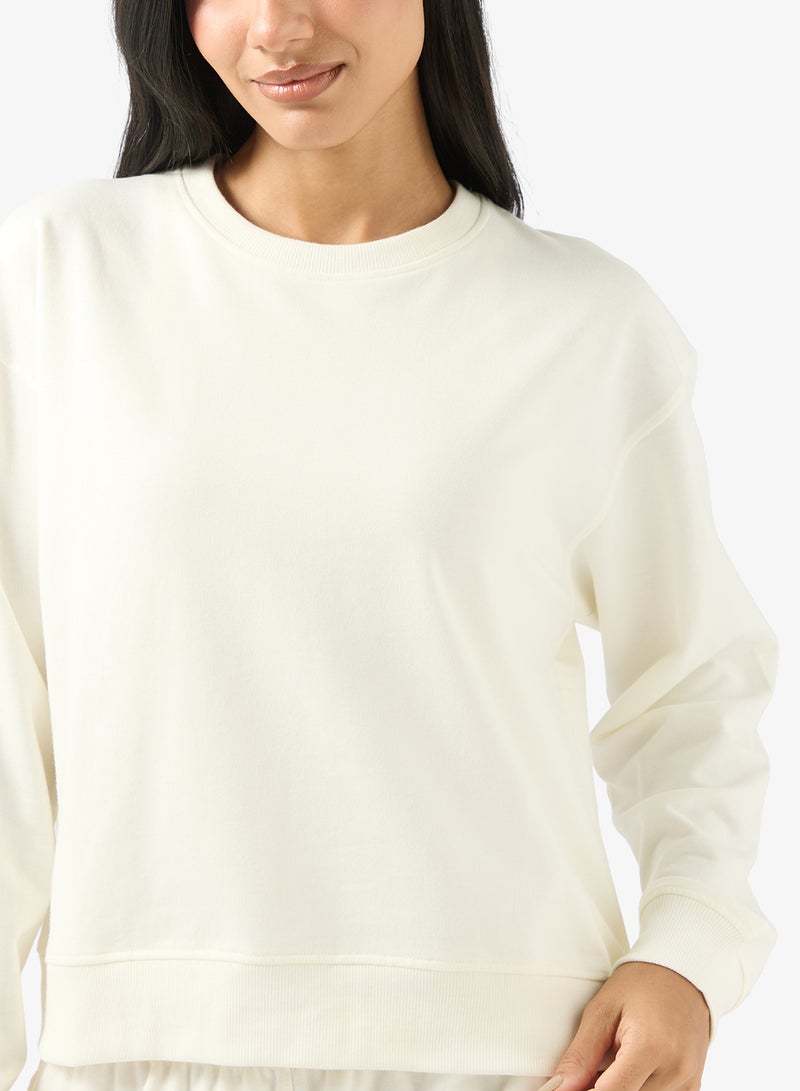 جينجر بيسيكس سويت شيرت أساسي بياقة دائرية قطني واسع - Image 3