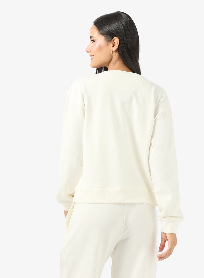 Ginger Basics Cotton Oversize Crew Neck Essential Sweatshirt - Image 2