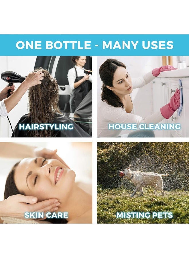 Hair Spray Bottle Continuous Water Mister Spray Empty Ultra Fine for Hair Styling, Pets, Plants, Cleaning, Misting & Skin Care, Salons, for Taming Hair in Morning, Curly Hair, Essential Oil - Image 3