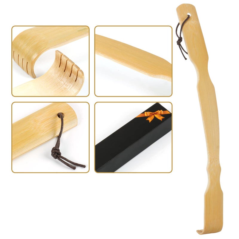 WARMLIFE Back Scratcher, 2 Pack Back Scratcher for Men & Women, 17 Inch Curved Long Handle Bamboo Backscratchers for Adults, Ideal Gifts for Mom and Dad - Image 3