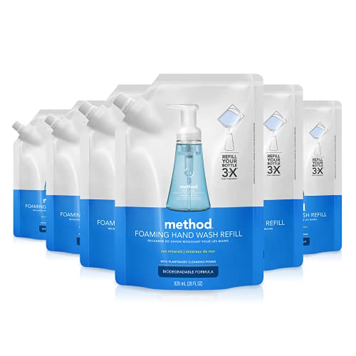 Method Foaming Hand Soap Refill Sea Minerals 28 Fl Oz Pack of 6 - Image 2