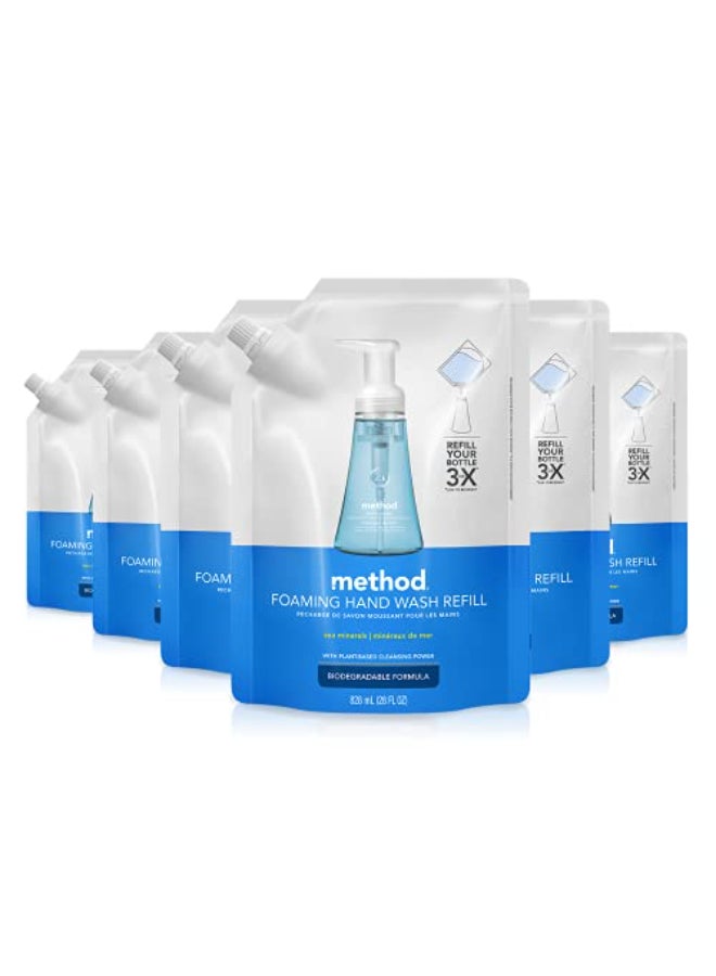 Method Foaming Hand Soap Refill Sea Minerals 28 Fl Oz Pack of 6 - Image 1