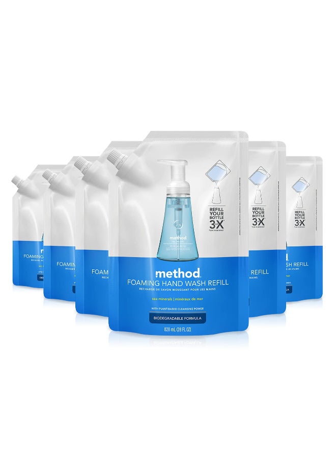 Method Foaming Hand Soap Refill Sea Minerals 28 Fl Oz Pack of 6 - Image 3