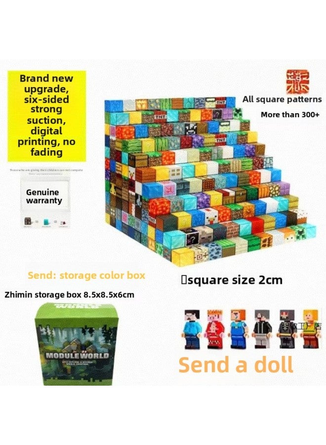 [Direct Supply] My Square World Magnetic Square Building Block Assembled Model Building Magnetic Block Toy Magnetic-Color:[120 Pieces - 8 Dolls] Magnetic Cubes - Color Box-Specification:High Quality [no Odor] Magnetic Enhancement Style Random - Image 5