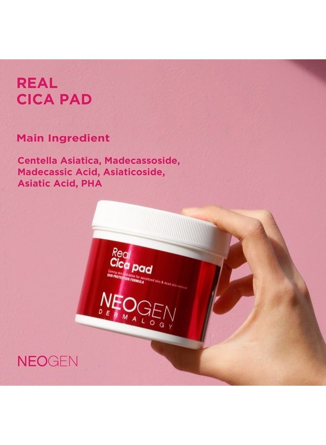 DERMALOGY by NEOGENLAB Real Cica Pad - Restores Skin Barrier Soothes Gently Exfoliates & Cleanses (Cica Micellar Pad) - Image 4
