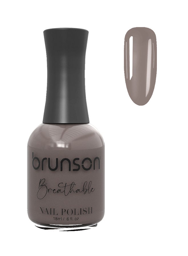 brunson طلاء أظافر قابل للتنفس طلاء أظافر حلال مناسب للوضوء سريع الجفاف نباتي طويل الأمد وسهل التقشير 18 مل BH234