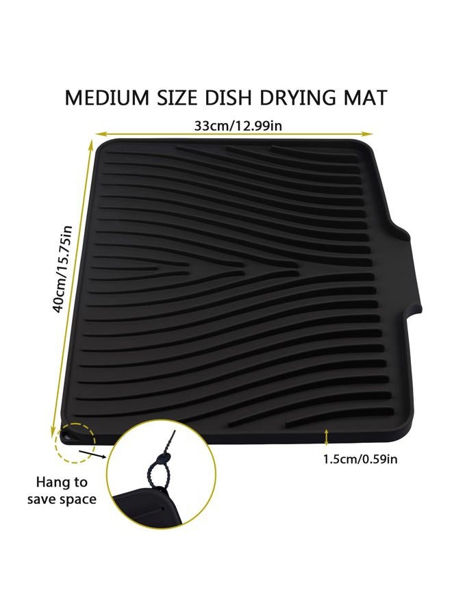 LKYLIVE Silicone Dish Drying Mat for Kitchen Counter,16x13in Silicone Mats with Drain Lip,Easy to Clean, Non-Slip Drain Mat for Multiple Usage - Image 4