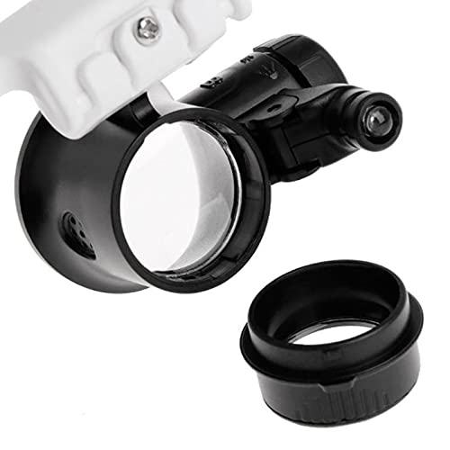 Iywish Magnifying Glasses Jewelry Loupe 8X 15X 23X Watch Repair Magnifier Miniature Magnifying Glass Eye Loop Coin Magnifier Headset Hands Free Magnifier Illuminated Magnifier LED Headband Jewelers Loupe - Image 5