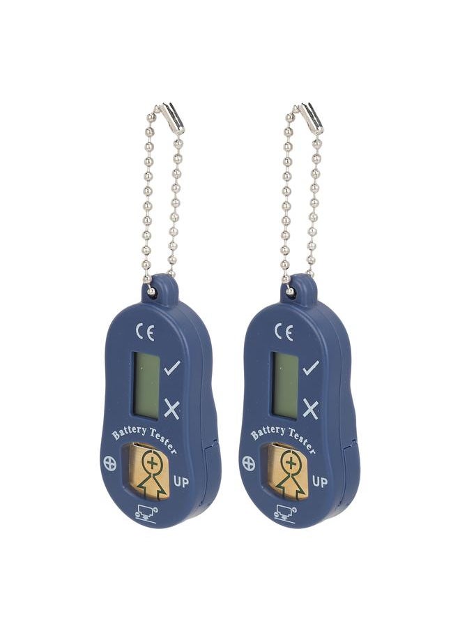 Thoraya 2pcs Sound Aids Battery Tester LCD Display High Accuracy Battery Measuring Meter Blue  - Image 2