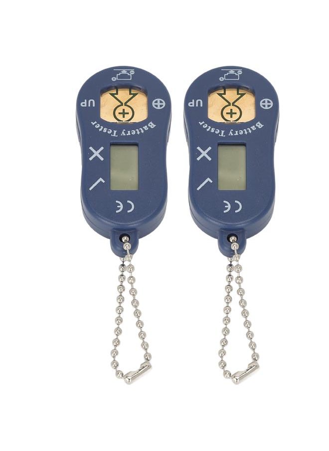 Thoraya - 2pcs Sound Aids Battery Tester LCD Display High Accuracy Battery Measuring Meter Blue - Image 1