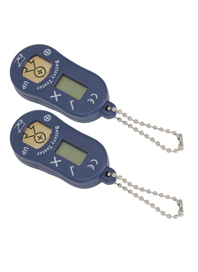 Thoraya 2pcs Sound Aids Battery Tester LCD Display High Accuracy Battery Measuring Meter Blue  - Image 4