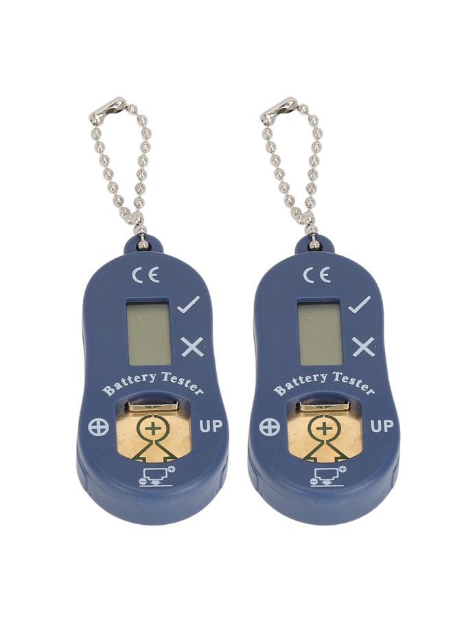 Thoraya 2pcs Sound Aids Battery Tester LCD Display High Accuracy Battery Measuring Meter Blue  - Image 3