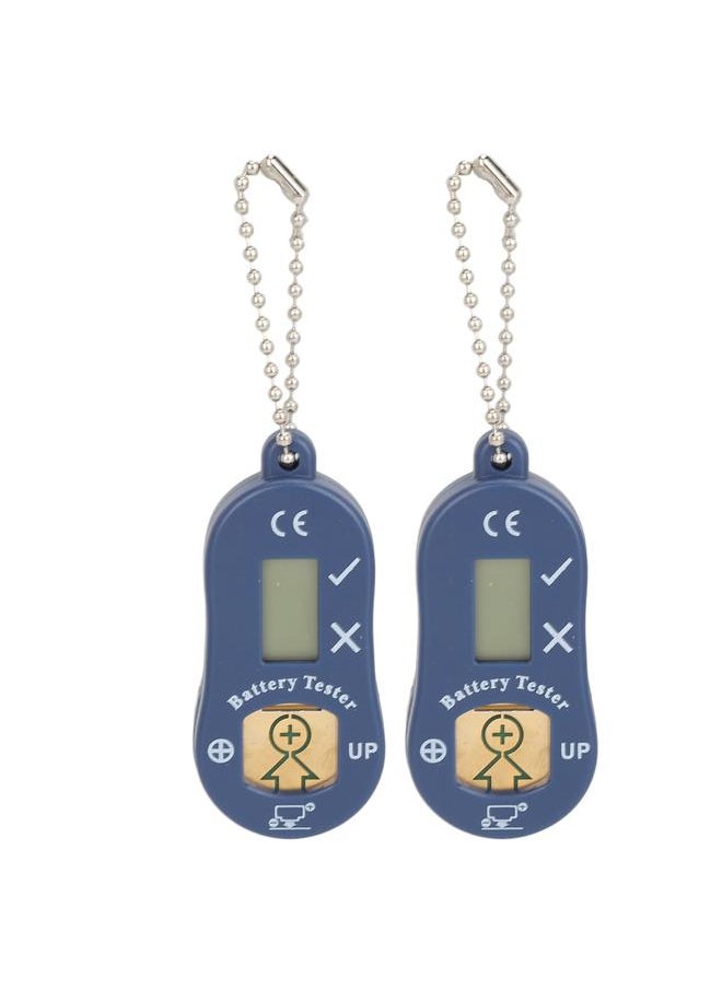 Thoraya 2pcs Sound Aids Battery Tester LCD Display High Accuracy Battery Measuring Meter Blue  - Image 1