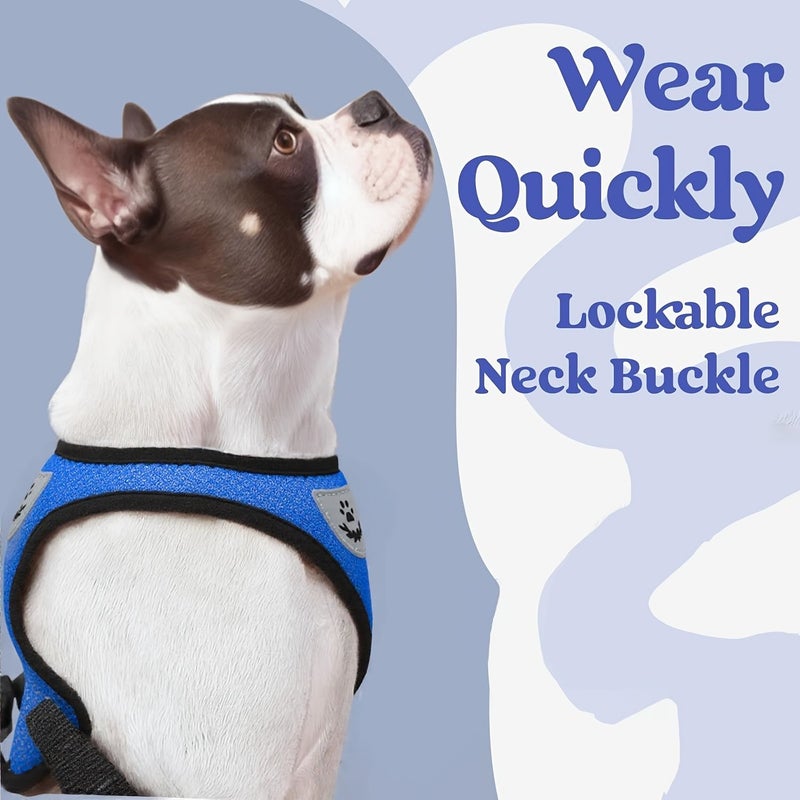 Black M 3 Pcs Double Switch Retractable Pet Leash Set For Small Dogs Easy Control Comfortable Soft Mesh Harness Vest - Image 5