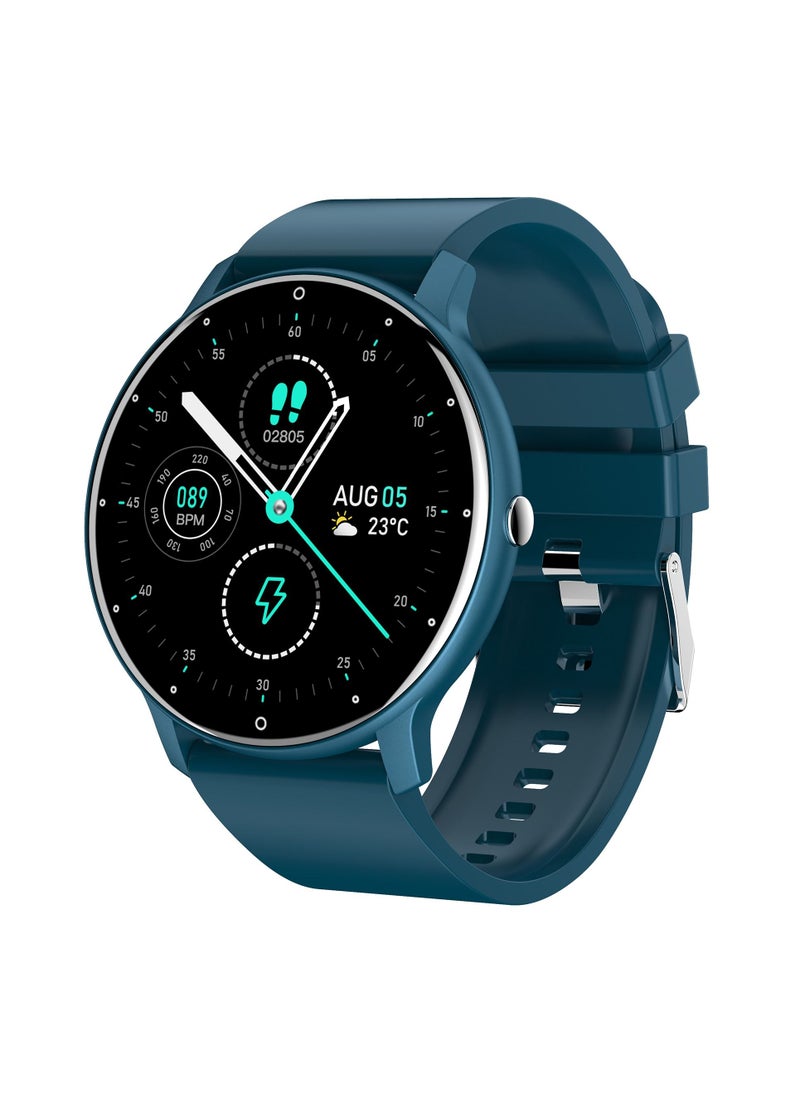 Xcell - xcell Classic 5GPS Smart watch Heart Rate Blood Pressure/Oxygen Level Monitoring, Magnetic Charging Thimble, Water Resistance: IP67,7 Days Battery life, Compatibility IOS/Android- Blue - Image 1