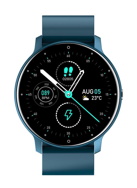xcell Classic 5GPS Smart watch Heart Rate Blood Pressure/Oxygen Level Monitoring, Magnetic Charging Thimble, Water Resistance: IP67,7 Days Battery life, Compatibility IOS/Android- Blue