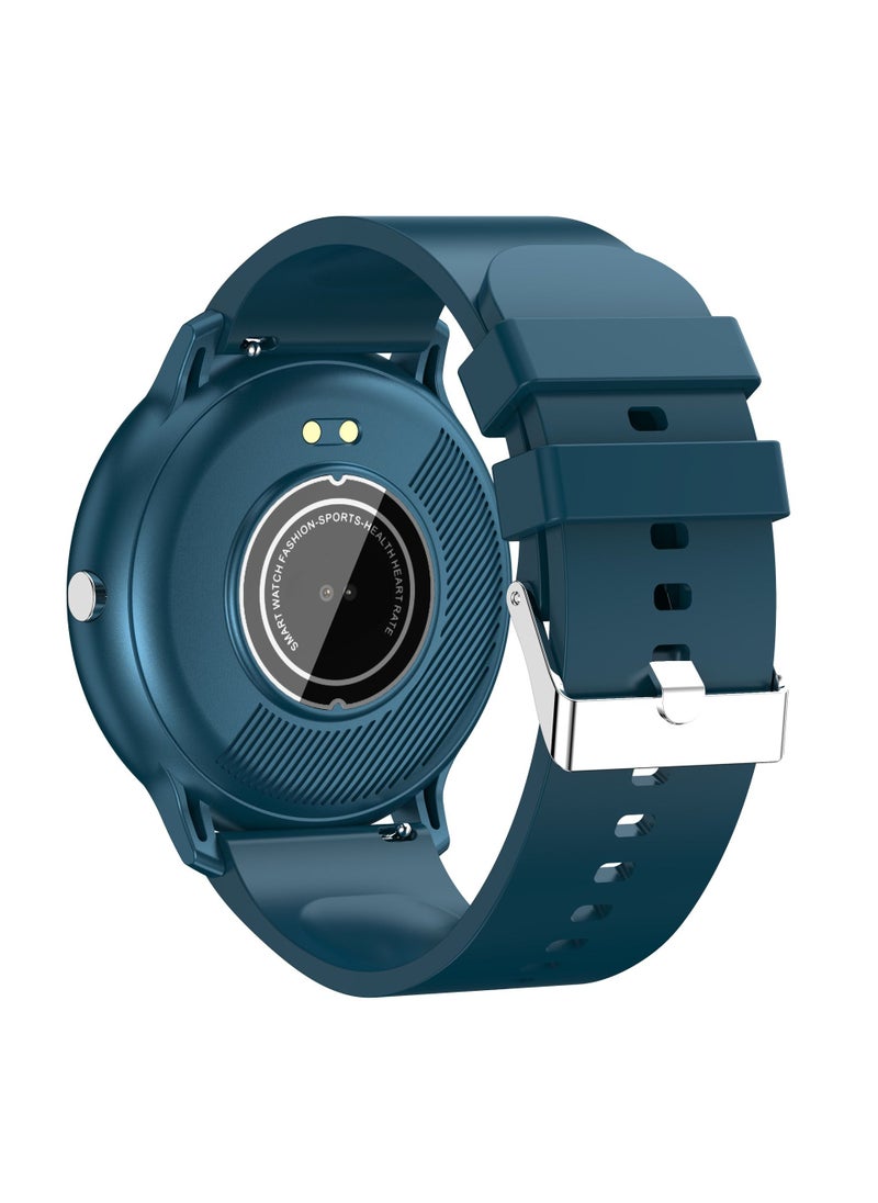 Xcell - xcell Classic 5GPS Smart watch Heart Rate Blood Pressure/Oxygen Level Monitoring, Magnetic Charging Thimble, Water Resistance: IP67,7 Days Battery life, Compatibility IOS/Android- Blue - Image 1