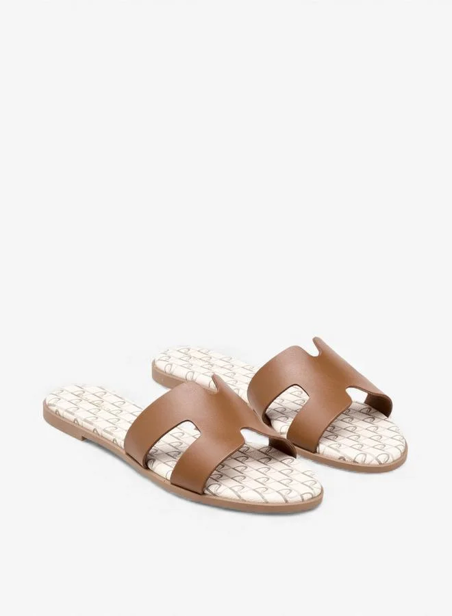 بابريكا صنادل نسائية بطبعة شعار