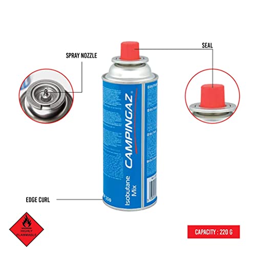 CAMPINGAZ Compact Butane Gas Canister, Perfect for Camping & Outdoor Cooking - Pack of 8 - Image 3